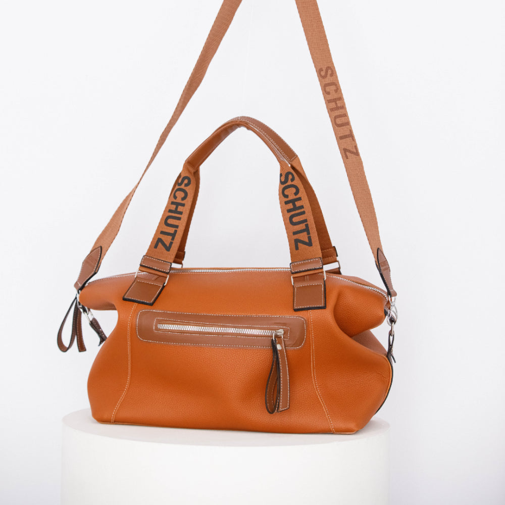 Bolsa Schutz Expansível grande de Couro 2 em 1